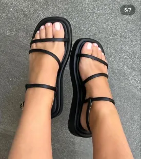 Amozae-Buckle Platform Sandals