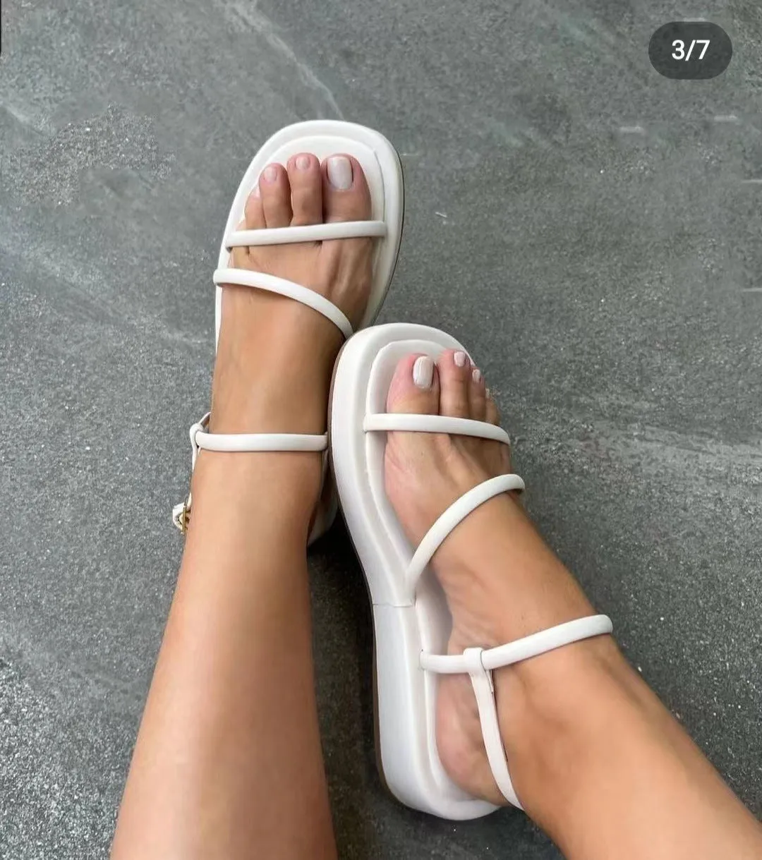 Amozae-Buckle Platform Sandals