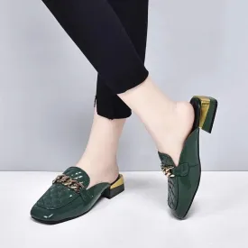 Amozae-Metal Cufflinks Platform Sandals