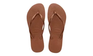 Havaianas Womens Slim Sandal Rust Metallic Copper