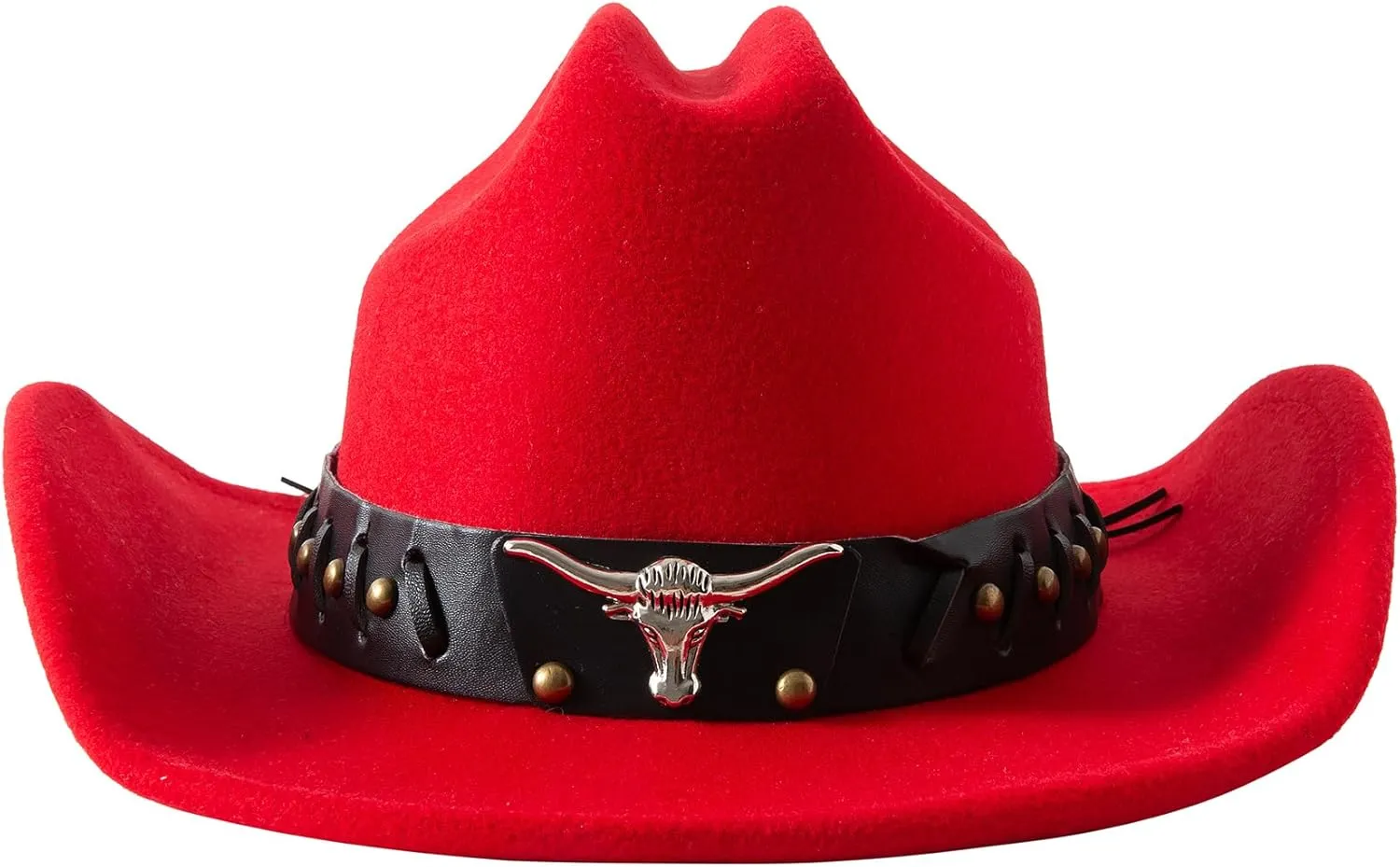Lanzom Cowboy Hat for Women and Men with Shapeable Wide Brim Felt Western Hats for Cowboys and Cowgirls