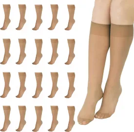 L'eggs Everyday Knee High Stockings, Reinforced Toe, 100% Nylon