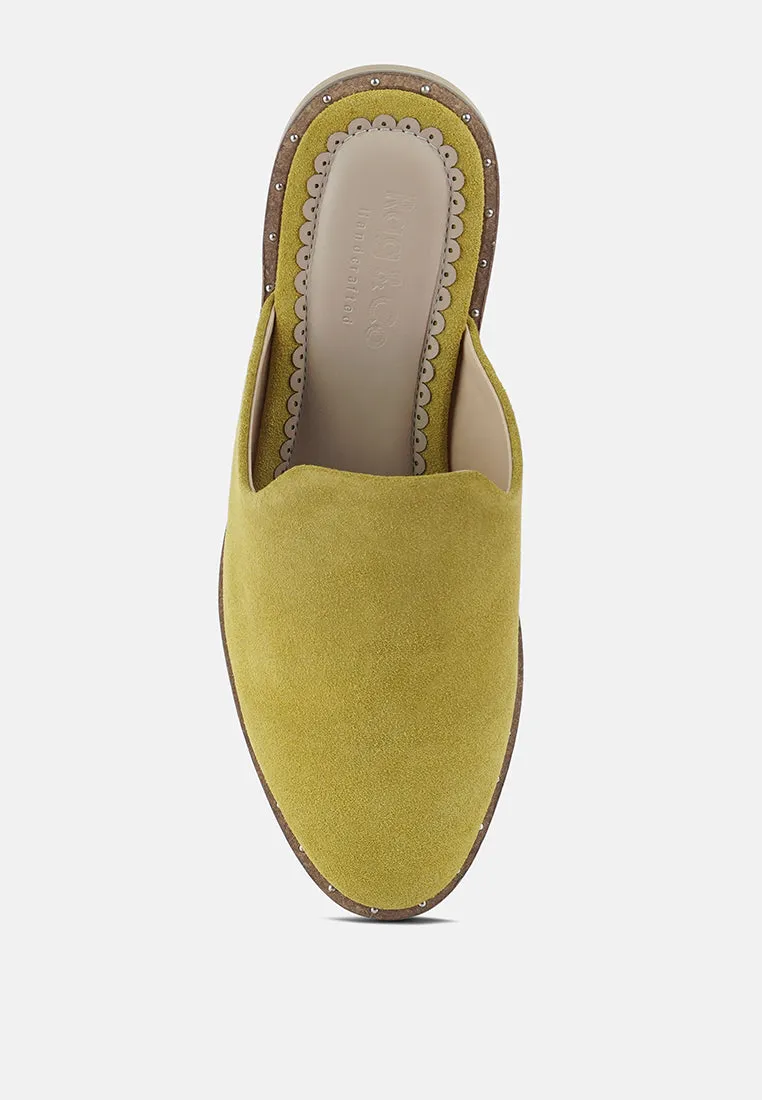 Lia Handcrafted Canvas Mules