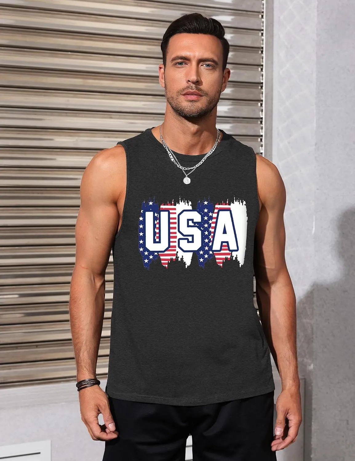 Mens Tank Tops Beach Summer Sleeveless Shirts Graphic Palm Tree Vacation Tanks Muscle Gym Tank Top