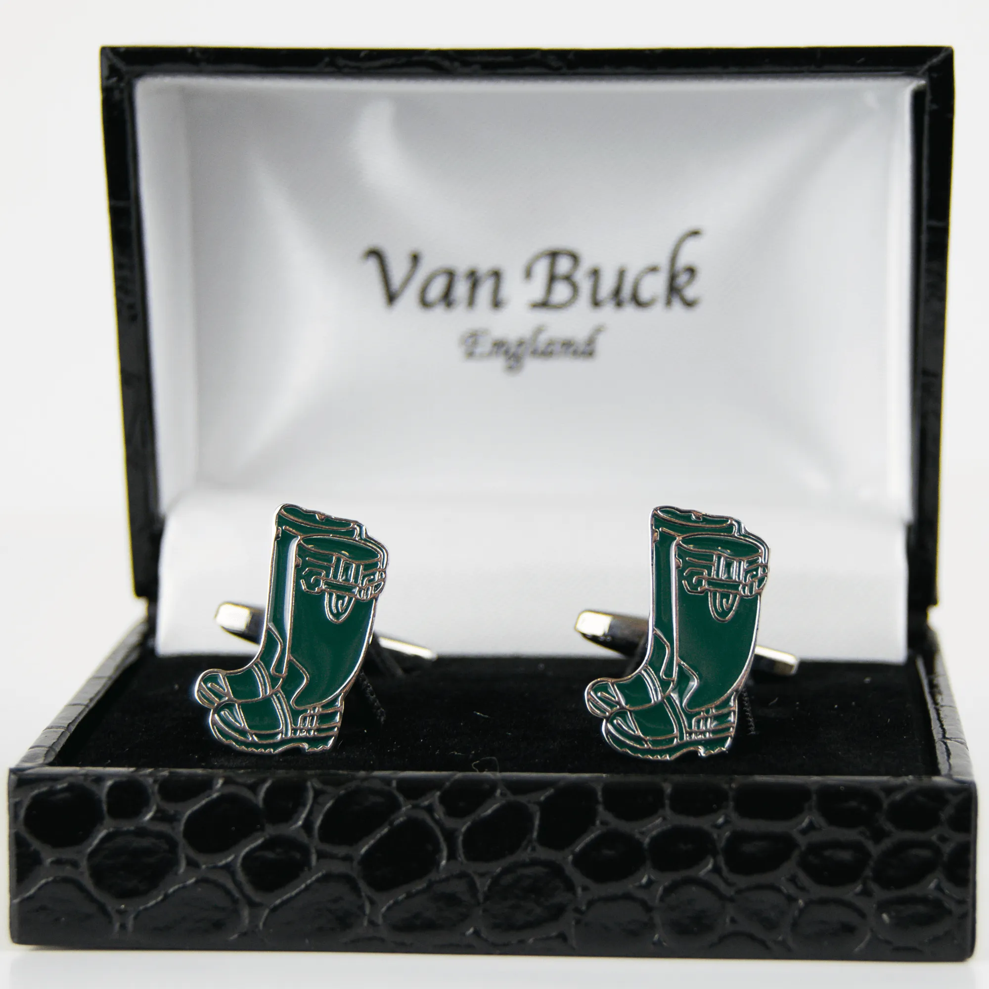 Novelty Cuff Links - Green Wellies