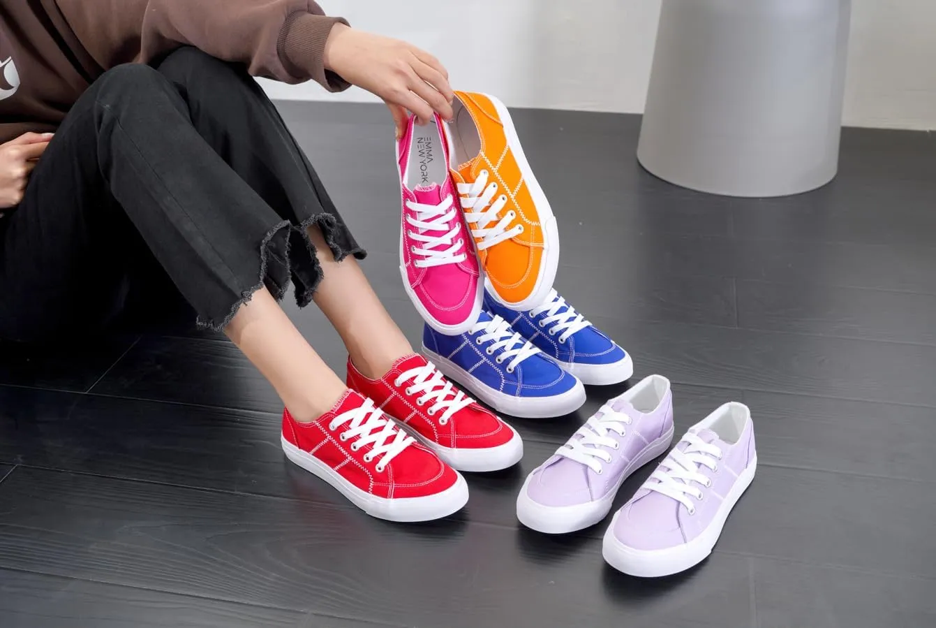 Women's Blake Sneaker, Tennis Shoes for Casual Occasions, Low Top Flats - Multiple Colors