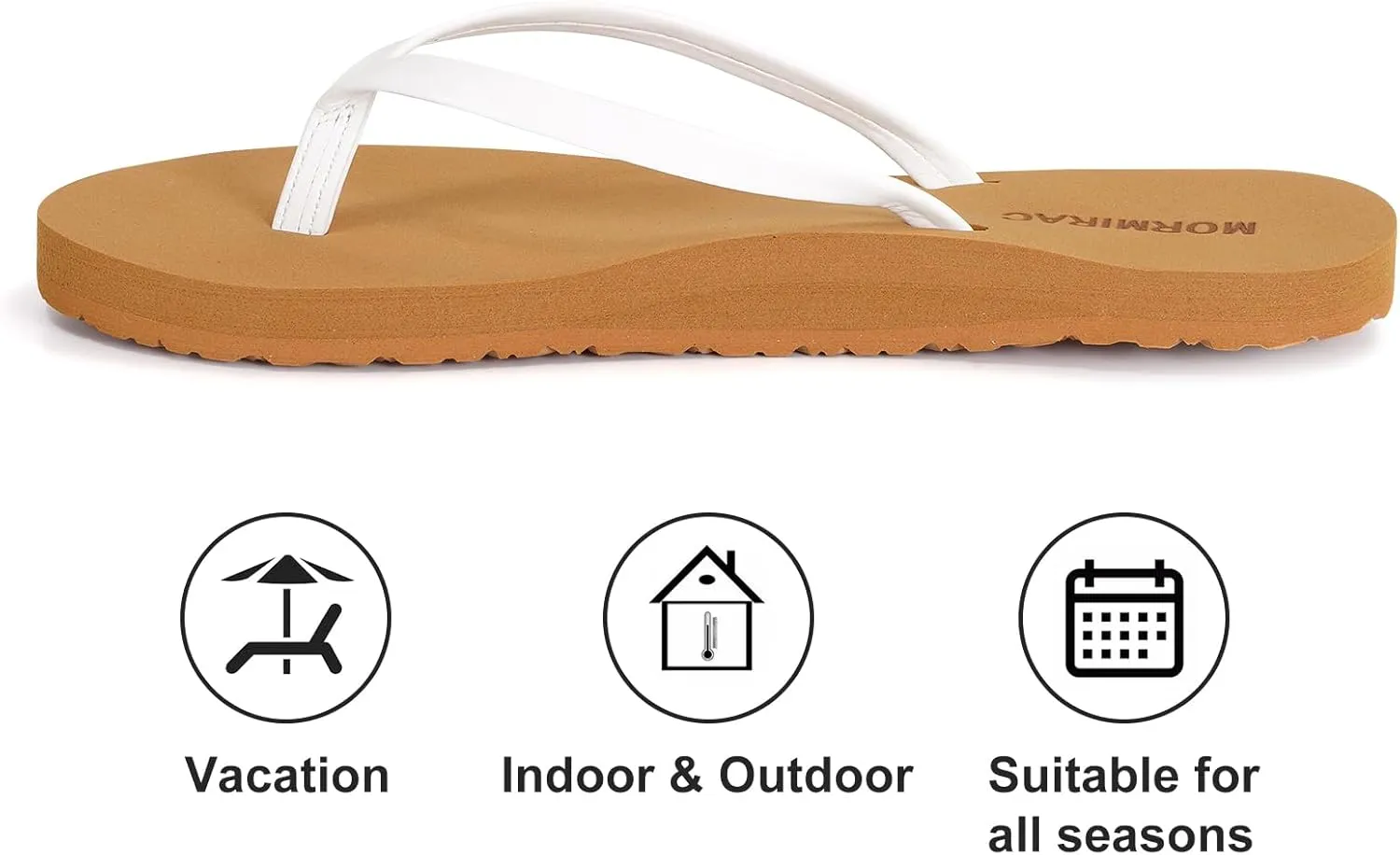 Womens Slim Leather Comfortable Flip Flops Summer Beach Thong Sandals Arch Support Non Slip